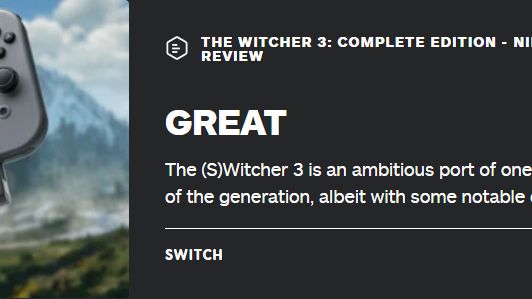 《巫師3：狂獵》switch值得買嗎？