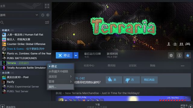 《泰拉瑞亞》通過steam加入沒反應怎麼回事？