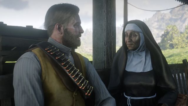 《荒野大镖客：救赎2》亚瑟与修女的对话在第几章？
