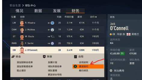 《FIFA 23》怎么续约球员？